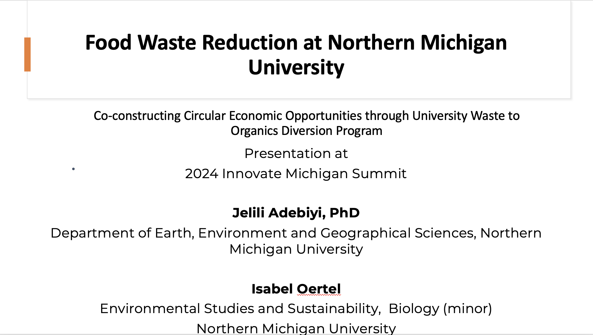 Report for 2024: Co-Constructing Circular Economic Opportunities Through University Waste to Organics Diversion Program